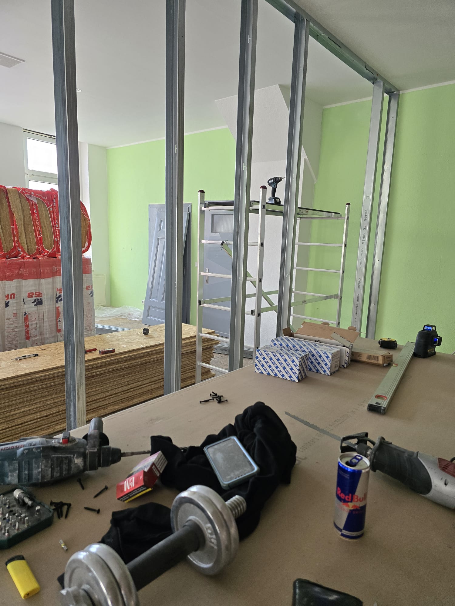 Metallständerwerk für Trockenbauwand im Innenausbau